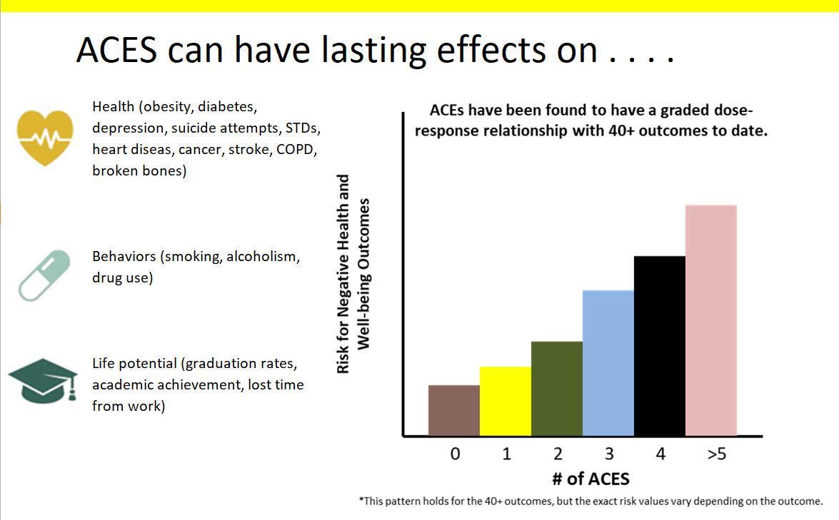 Chart showing the lasting effect "ACES" can have on children 